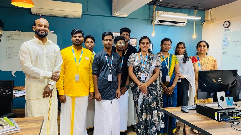 Nohitatu team in traditional attire celebrating Pongal